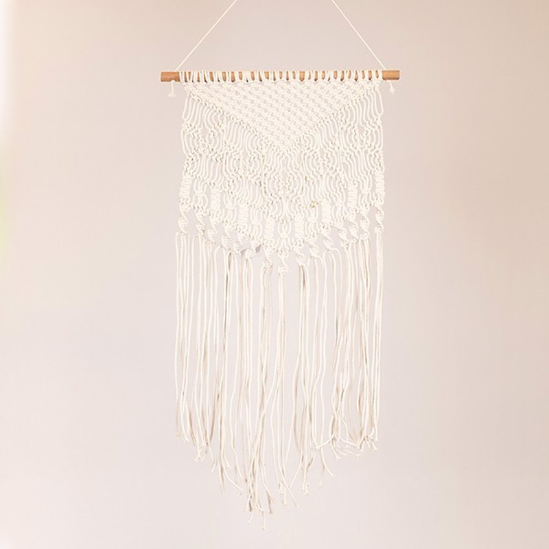 ESTHETI home - ΣΗΜΑΝΤΙΚΟ: Σε περίπτωση διαφοράς τιμής από το κατάστημα ισχύει παντα και μόνο η τιμή του καταστήματος ESTHETI home Διακοσμητικό Τοίχου Μακραμέ Μπεζ 35x75cm 8