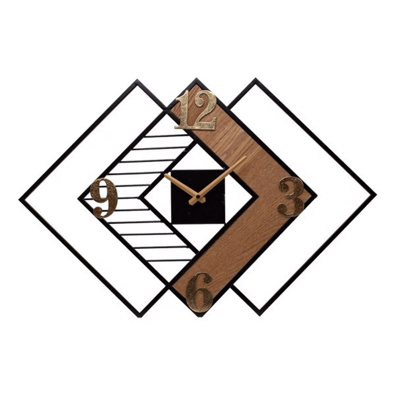 ESTHETI home - ΣΗΜΑΝΤΙΚΟ: Σε περίπτωση διαφοράς τιμής από το κατάστημα ισχύει παντα και μόνο η τιμή του καταστήματος ESTHETI home Ρολόι Τοίχου Μεταλλικό/Ξύλινο Φυσικό/Μαύρο