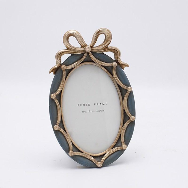 ESTHETI home Κορνίζα με Φιόγκο (10x15cm) Resin Γκρι/Χρυ