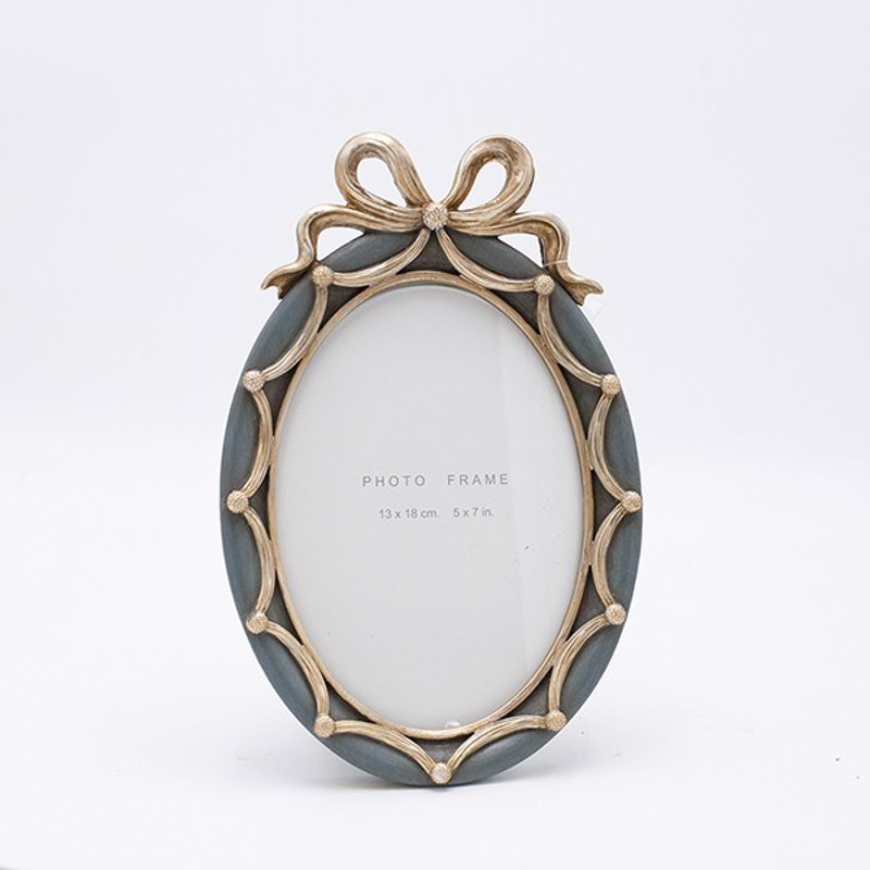 ESTHETI home Κορνίζα με Φιόγκο (13x18cm) Resin Γκρι/Χρυ