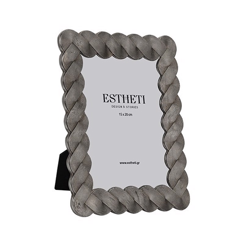 ESTHETI home - ΣΗΜΑΝΤΙΚΟ: Σε περίπτωση διαφοράς τιμής από το κατάστημα ισχύει παντα και μόνο η τιμή του καταστήματος ESTHETI home Κορνίζα (15x20cm) Polyresin Ασημί 23x2x27c