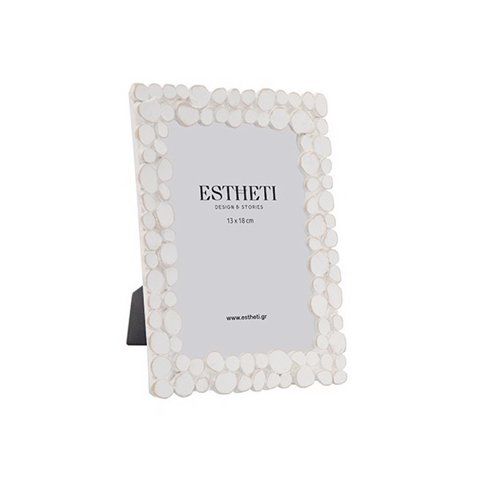 ESTHETI home Korniza (13x18cm) Resin Lefki 17x2x22.5cm 815-00213