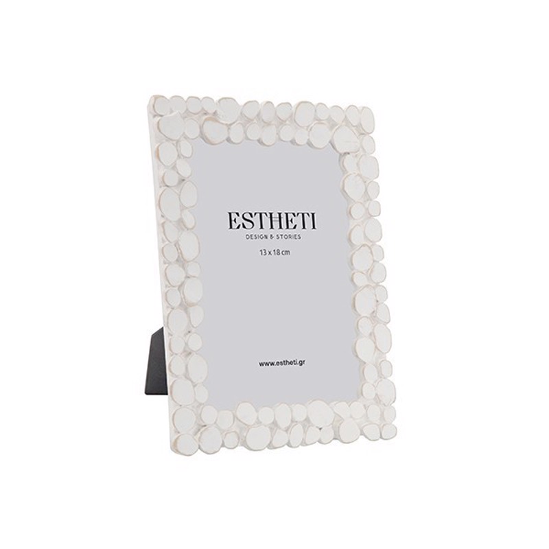 ESTHETI home - ΣΗΜΑΝΤΙΚΟ: Σε περίπτωση διαφοράς τιμής από το κατάστημα ισχύει παντα και μόνο η τιμή του καταστήματος ESTHETI home Κορνίζα (13x18cm) Resin Λευκή 17x2x22.5cm