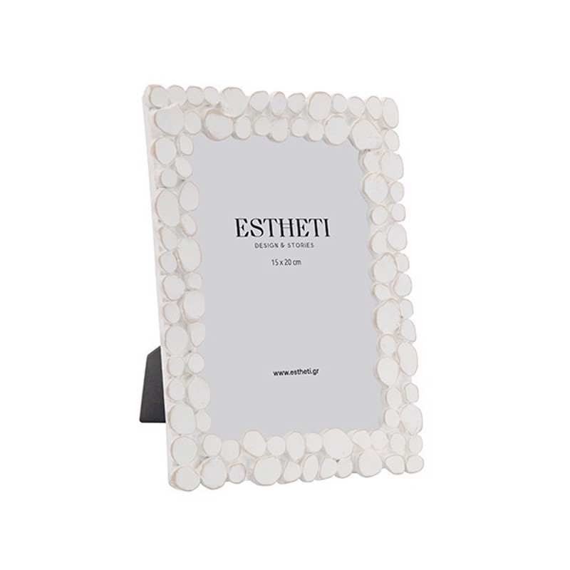 ESTHETI home - ΣΗΜΑΝΤΙΚΟ: Σε περίπτωση διαφοράς τιμής από το κατάστημα ισχύει παντα και μόνο η τιμή του καταστήματος ESTHETI home Κορνίζα (15x20cm) Resin Λευκή 21x2x25.5cm