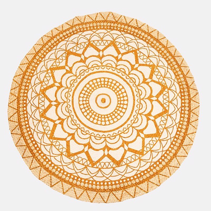 ESTHETI home Χαλί Γιούτα Φυσικό/Λευκό Φ120cm 817-40002