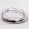 ESTHETI home Set ton 2 Peristrefomenos Diskos Metallikos Asimi me Kathrepti F39x5.5cm/F30.5x5.5cm 819-00078