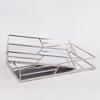 ESTHETI home Set ton 2 Diskos Metallikos Asimi me Kathrepti 35x25x5cm/30.5x20.5x5cm 819-00084