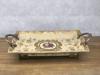 ESTHETI home Diakosmitiki Piatela Porselanis Bez/Xrusi 38.5x20x8.5cm 819-00090