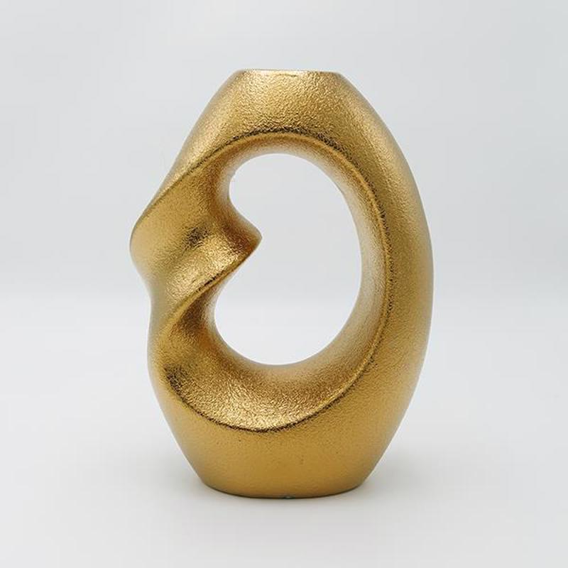 ESTHETI home - ΣΗΜΑΝΤΙΚΟ: Σε περίπτωση διαφοράς τιμής από το κατάστημα ισχύει παντα και μόνο η τιμή του καταστήματος ESTHETI home Βάζο Κεραμικό Χρυσό 21.5x11x29cm 819-00113