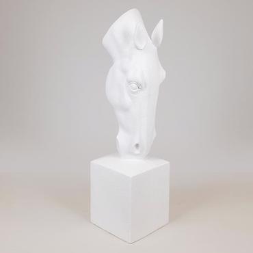 ESTHETI home Διακοσμητικό Γλυπτό Άλογο Polyresin Λευκό 28x28x104cm 819-00117