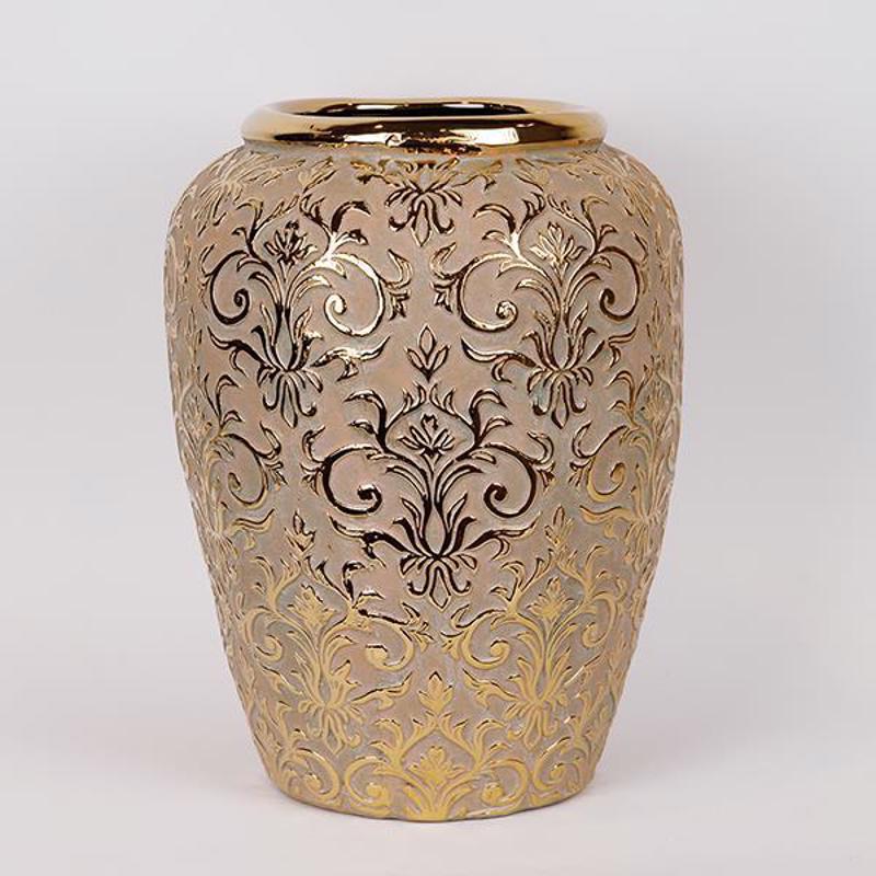 Διακοσμητικά Επιτραπέζια agiovlasitishome - ΣΗΜΑΝΤΙΚΟ: Σε περίπτωση διαφοράς τιμής από το κατάστημα ισχύει παντα και μόνο η τιμή του καταστήματος ESTHETI home Βάζο Κεραμικό Χρυσό Φ29.5x39cm 819-00136