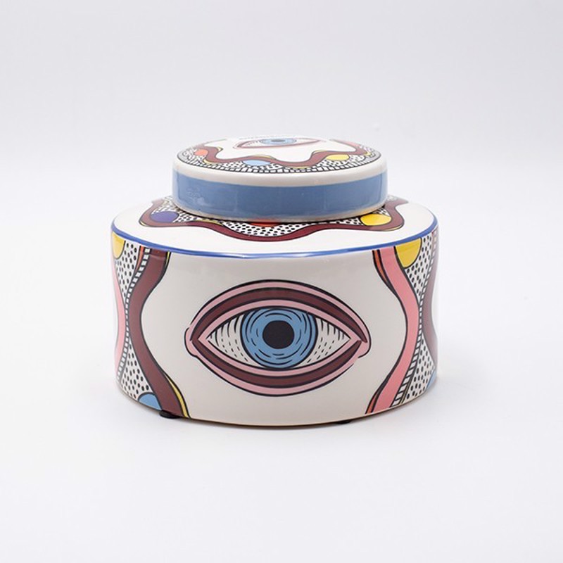 ESTHETI home - ΣΗΜΑΝΤΙΚΟ: Σε περίπτωση διαφοράς τιμής από το κατάστημα ισχύει παντα και μόνο η τιμή του καταστήματος ESTHETI home Διακοσμητικό Μπωλ Κεραμικό Λευκό με Γαλάζι