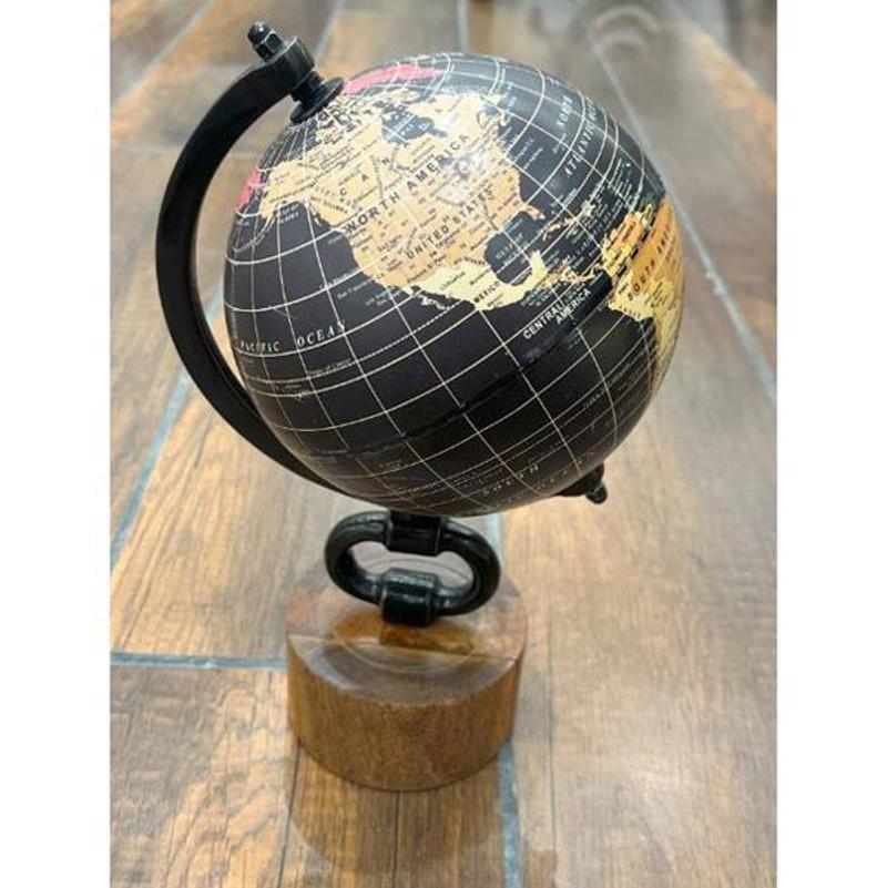 ESTHETI home Υδρόγειος Μεταλλική Μαύρη/Καφέ Φ15.2x28cm 