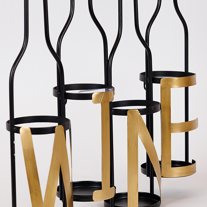 ESTHETI home Boukalothiki Epitoixia Metalliki Mavri/Xrusi 43.5x11x46.5cm 819-00364