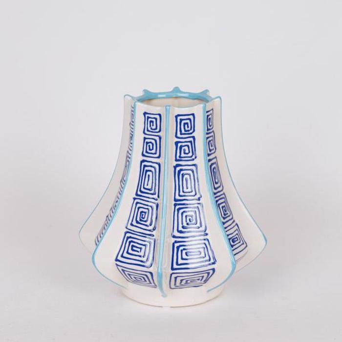 ESTHETI home Bazo Keramiko Lefko/Mple me Glazies Gammes F22x25cm 819-00368