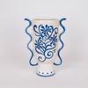 ESTHETI home Bazo Keramiko me Louloudia Ble/Lefko 22.5x14x31cm 819-00371