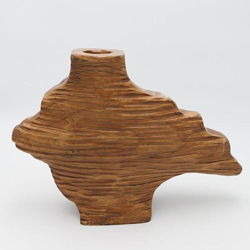 ESTHETI home - ΣΗΜΑΝΤΙΚΟ: Σε περίπτωση διαφοράς τιμής από το κατάστημα ισχύει παντα και μόνο η τιμή του καταστήματος ESTHETI home Βάζο Ξύλινο Σκούρο Καφέ 38x9.5x26cm 819-00