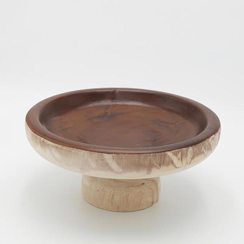 ESTHETI home - ΣΗΜΑΝΤΙΚΟ: Σε περίπτωση διαφοράς τιμής από το κατάστημα ισχύει παντα και μόνο η τιμή του καταστήματος ESTHETI home Διακοσμητικό Μπωλ Ξύλινο Καφέ Φ25x11cm 819