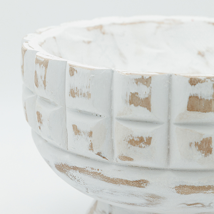 ESTHETI home Diakosmitiko Bol Xulino Lefko/Kafe F24x17.5cm 819-00403