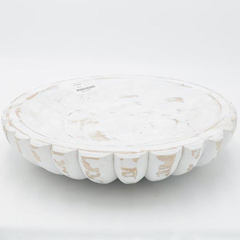 ESTHETI home - ΣΗΜΑΝΤΙΚΟ: Σε περίπτωση διαφοράς τιμής από το κατάστημα ισχύει παντα και μόνο η τιμή του καταστήματος ESTHETI home Διακοσμητική Πιατέλα Ξύλινη Λευκή/Καφέ Φ28