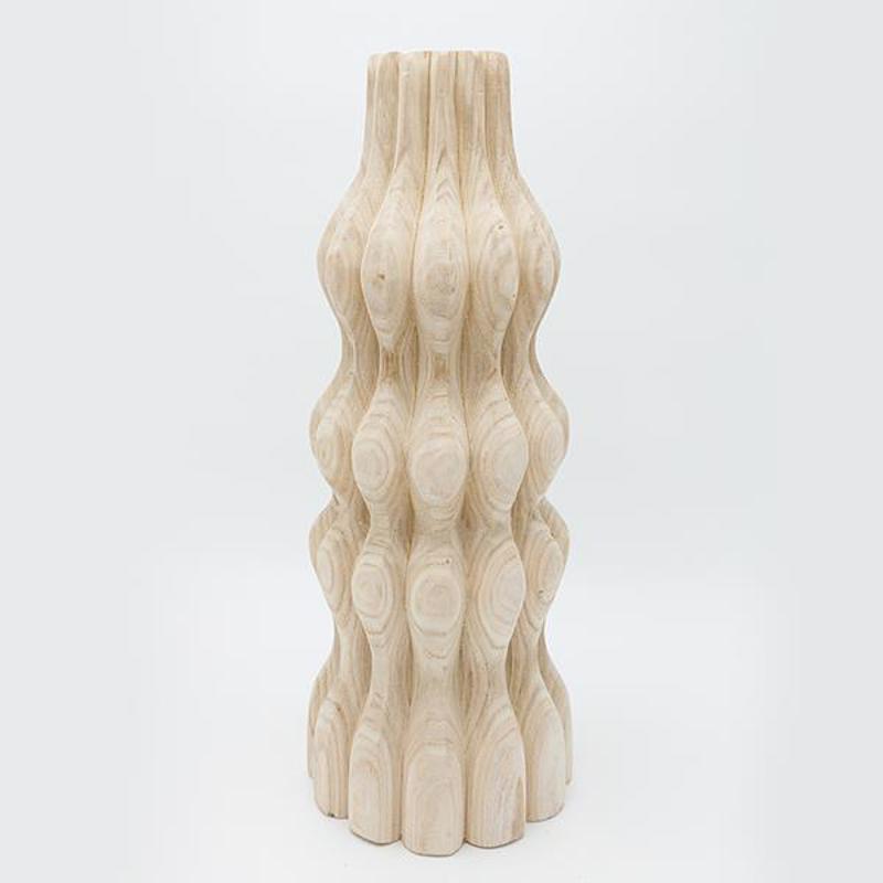 ESTHETI home Βάζο Ξύλινο Καφέ Φ16x44cm 819-00410