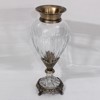 ESTHETI home Bazo Gyalino me Metallikes Leptomereies Antike Xruso/Diafano F17x38cm 819-00416