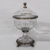 ESTHETI home Fontaniera Gyalini me Metallikes Leptomereies Antike Xrusi/Diafani 17x17x28cm 819-00419