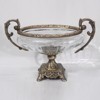 ESTHETI home Tourtiera Gyalini me Metallikes Leptomereies Antike Xrusi/Diafani 31x14x22cm 819-00420