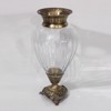 ESTHETI home Bazo Gyalino me Metallikes Leptomereies Antike Xruso/Diafano F17x33cm 819-00421