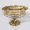 ESTHETI home Tourtiera Gyalini me Metallikes Leptomereies Antike Xrusi/Meli 26x18x17cm 819-00430