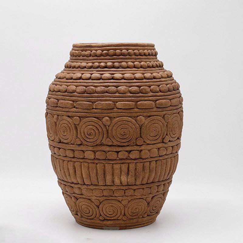 Διακοσμητικά Επιτραπέζια agiovlasitishome - ΣΗΜΑΝΤΙΚΟ: Σε περίπτωση διαφοράς τιμής από το κατάστημα ισχύει παντα και μόνο η τιμή του καταστήματος ESTHETI home Βάζο Τσιμεντένιο Καφέ Φ26.5x34cm 819-00474