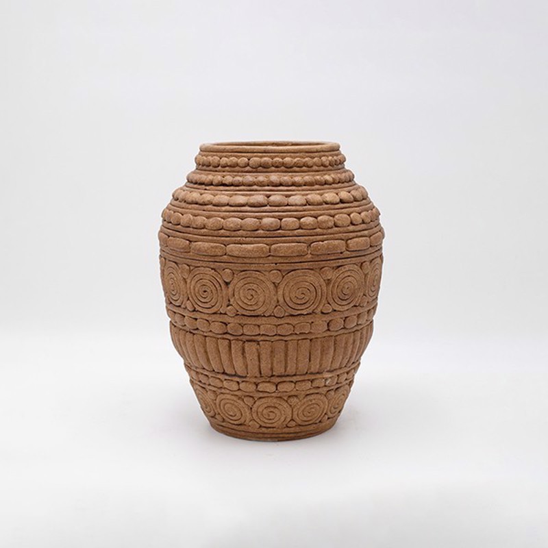 ESTHETI home - ΣΗΜΑΝΤΙΚΟ: Σε περίπτωση διαφοράς τιμής από το κατάστημα ισχύει παντα και μόνο η τιμή του καταστήματος ESTHETI home Βάζο Τσιμεντένιο Καφέ Φ22x28cm 819-00475