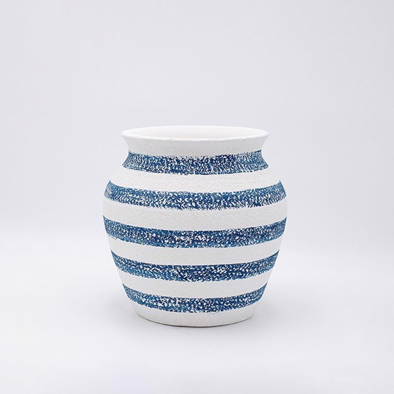 Διακοσμητικά Επιτραπέζια agiovlasitishome - ΣΗΜΑΝΤΙΚΟ: Σε περίπτωση διαφοράς τιμής από το κατάστημα ισχύει παντα και μόνο η τιμή του καταστήματος ESTHETI home Πυθάρι Μπλε/Λευκό Φ18x18cm 819-00479