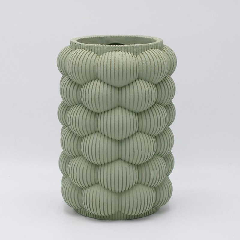 ESTHETI home Βάζο Τσιμεντένιο Πράσινο Φ22x32cm 819-0048