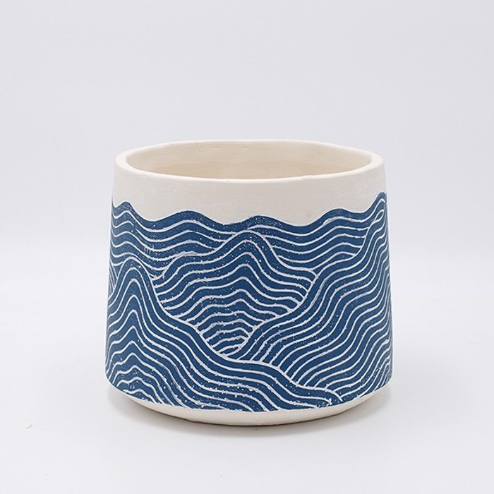 ESTHETI home Kaspo Tsimentenio Ble/Lefko F19x16cm 819-00486