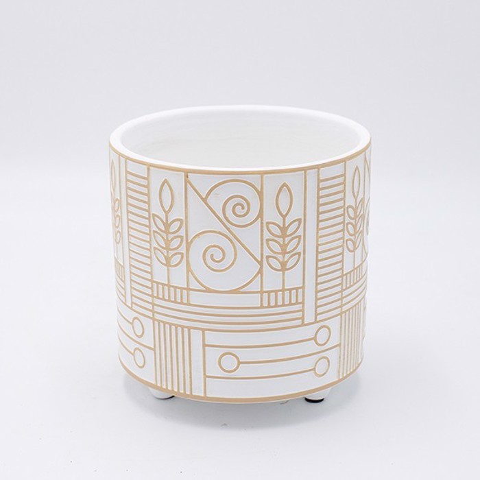 ESTHETI home Kaspo Keramiko Lefko/Mpez F17x16.5cm 819-00492