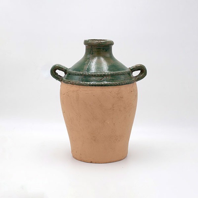 ESTHETI home - ΣΗΜΑΝΤΙΚΟ: Σε περίπτωση διαφοράς τιμής από το κατάστημα ισχύει παντα και μόνο η τιμή του καταστήματος ESTHETI home Βάζο Κεραμικό Πράσινο/Μπεζ 26x22x32.5cm 81