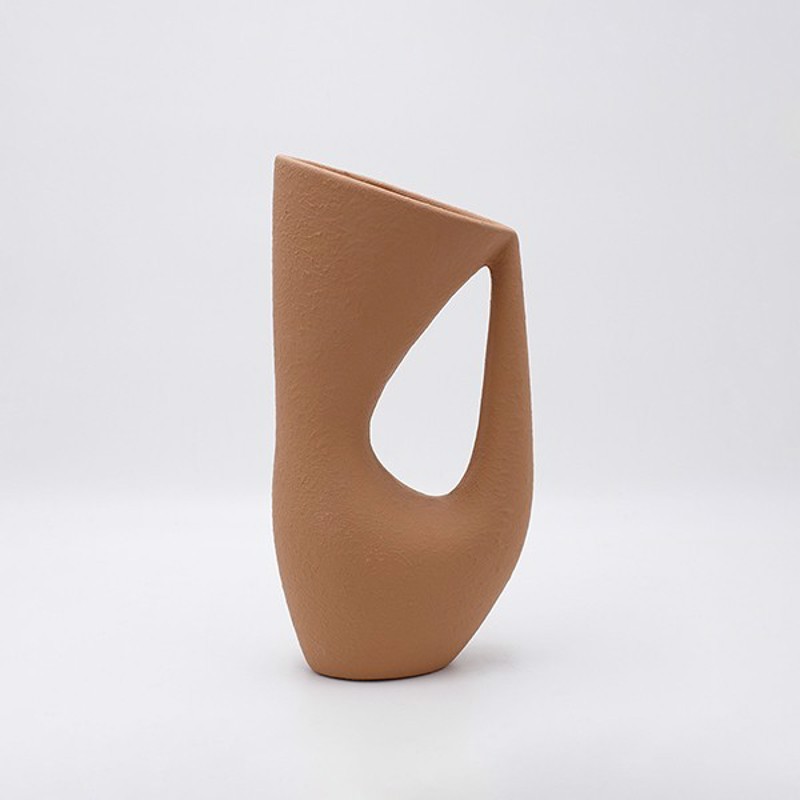 ESTHETI home Βάζο Κεραμικό Καφέ 12.5x7.5x24cm 819-00502