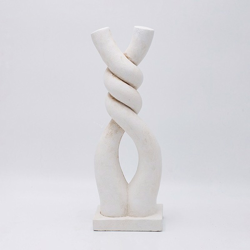 ESTHETI home Διακοσμητικό Γλυπτό Τσιμεντένιο Λευκό 11x8