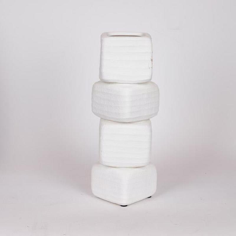 ESTHETI home Βάζο Κεραμικό Λευκό 15x15x38cm 819-00510