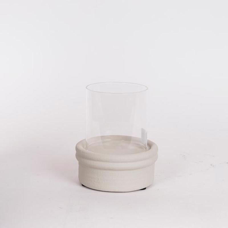 ESTHETI home Κηροπήγιο Κεραμικό Μπεζ Φ13.5x15cm 819-005