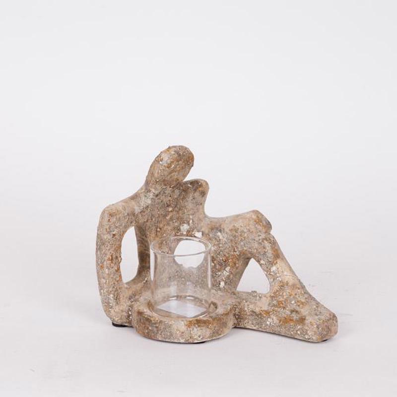 ESTHETI home - ΣΗΜΑΝΤΙΚΟ: Σε περίπτωση διαφοράς τιμής από το κατάστημα ισχύει παντα και μόνο η τιμή του καταστήματος ESTHETI home Κηροπήγιο Resin Καφέ 18.5x14x16εκ 819-0051