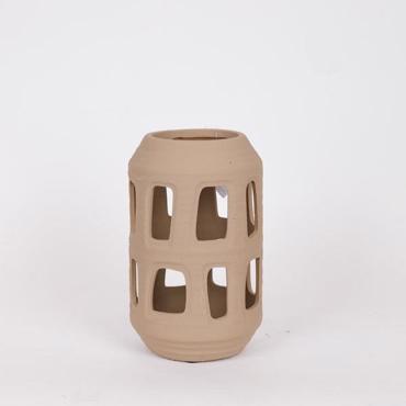 ESTHETI home Φανάρι Κεραμικό Καφέ Φ17.5x28cm 819-00521