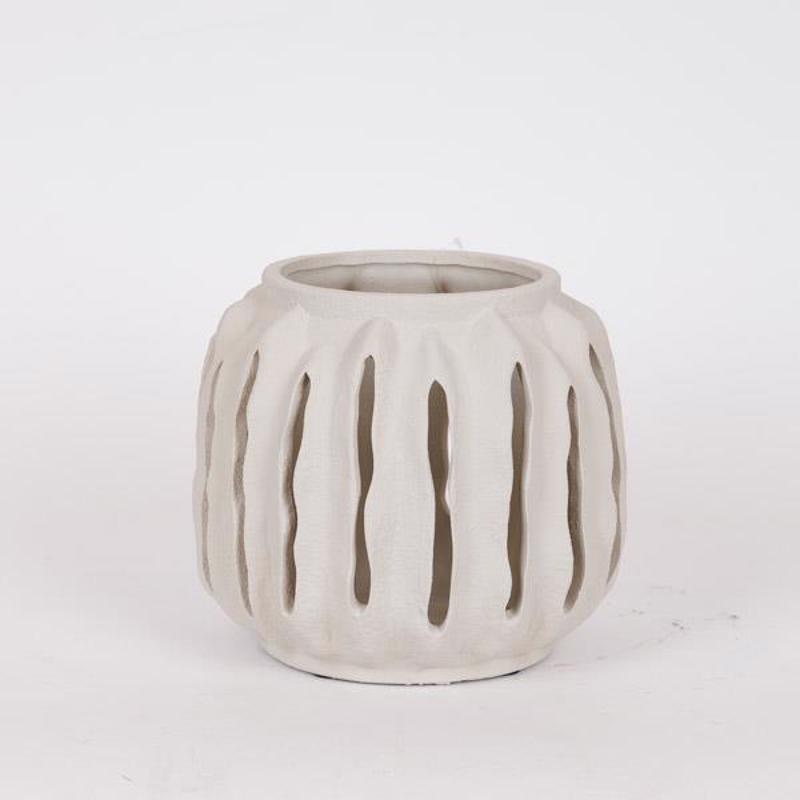 ESTHETI home Φανάρι Κεραμικό Γκρι Φ20.5x18cm 819-00524