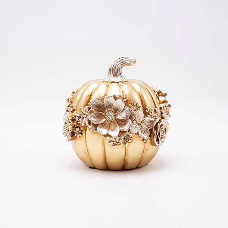 ESTHETI home Διακοσμητική Κολοκύθα με Λουλούδια Resin Χ