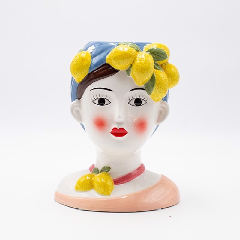 Διακοσμητικά Επιτραπέζια agiovlasitishome - ΣΗΜΑΝΤΙΚΟ: Σε περίπτωση διαφοράς τιμής από το κατάστημα ισχύει παντα και μόνο η τιμή του καταστήματος ESTHETI home Βάζο ''Γυναίκα'' Κεραμικό Πολύχρωμο 16.2x1