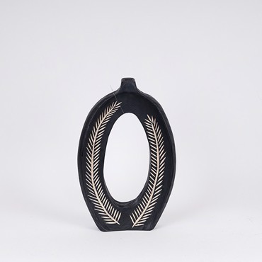 ESTHETI home Βάζο Ξύλινο Μαύρο 26x7x40cm 819-00684