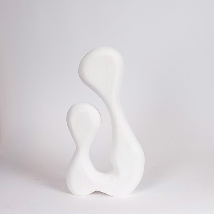 ESTHETI home Epitrapezio Diakosmitiko Xulino Lefko 20x6x37cm 819-00690