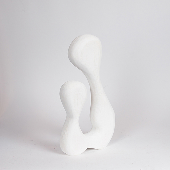 ESTHETI home Epitrapezio Diakosmitiko Xulino Lefko 20x6x37cm 819-00690