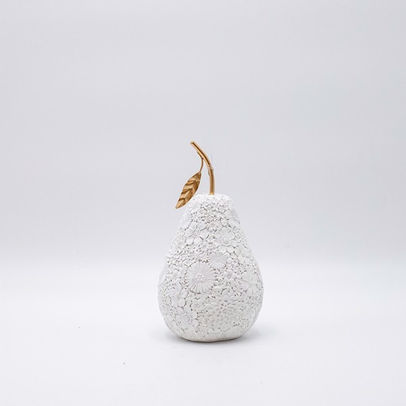 ESTHETI home - ΣΗΜΑΝΤΙΚΟ: Σε περίπτωση διαφοράς τιμής από το κατάστημα ισχύει παντα και μόνο η τιμή του καταστήματος ESTHETI home Επιτραπέζιο Διακοσμητικό Αχλάδι Κρεμ/Χρυσό